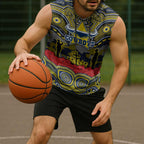 ANZAC Day North Queensland Cowboys Sleeveless Hoodie Military Memorial Aboriginal Indigenous Art