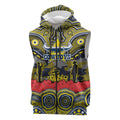 ANZAC Day North Queensland Cowboys Sleeveless Zip Hoodie Military Memorial Aboriginal Indigenous Art