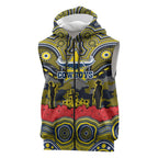 ANZAC Day North Queensland Cowboys Sleeveless Zip Hoodie Military Memorial Aboriginal Indigenous Art