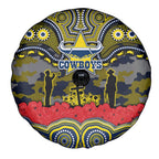 ANZAC Day North Queensland Cowboys Spare Tire Cover Military Memorial Aboriginal Indigenous Art