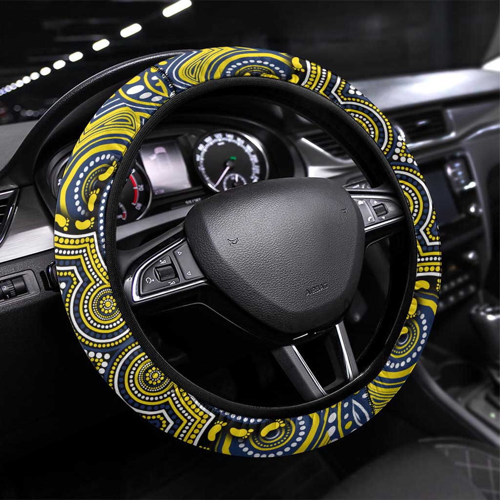 ANZAC Day North Queensland Cowboys Steering Wheel Cover Military Memorial Aboriginal Indigenous Art