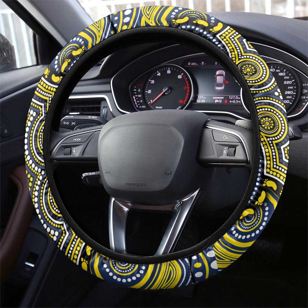 ANZAC Day North Queensland Cowboys Steering Wheel Cover Military Memorial Aboriginal Indigenous Art