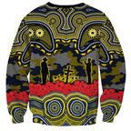 ANZAC Day North Queensland Cowboys Sweatshirt Military Memorial Aboriginal Indigenous Art