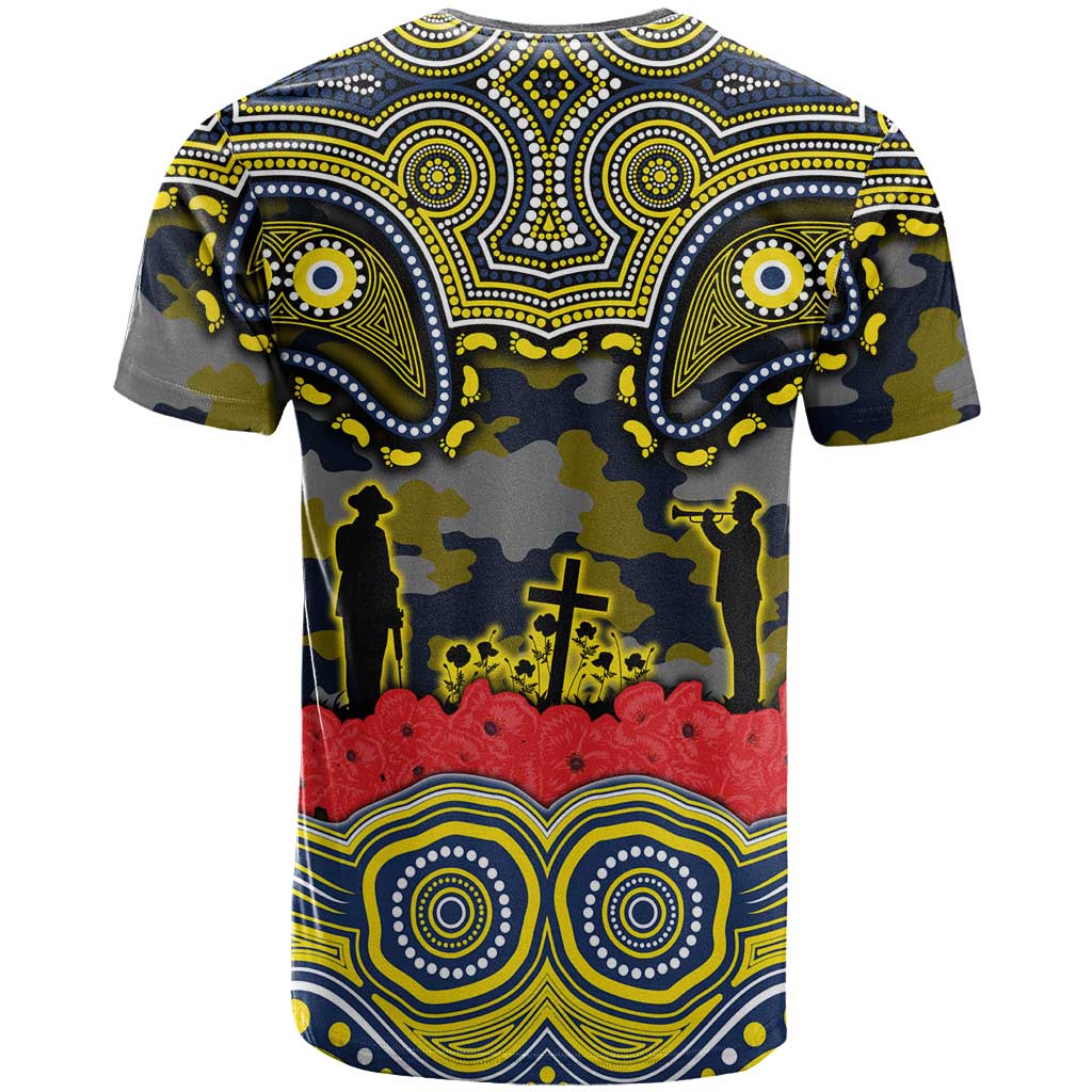 ANZAC Day North Queensland Cowboys T Shirt Military Memorial Aboriginal Indigenous Art