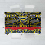 ANZAC Day North Queensland Cowboys Tablecloth Military Memorial Aboriginal Indigenous Art