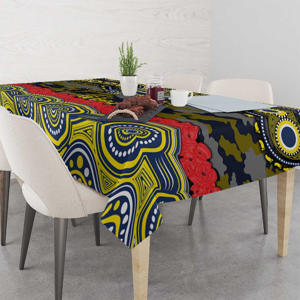 ANZAC Day North Queensland Cowboys Tablecloth Military Memorial Aboriginal Indigenous Art