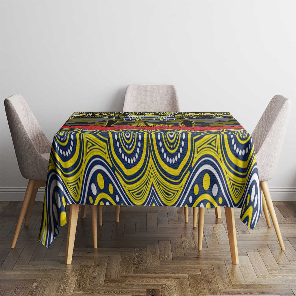 ANZAC Day North Queensland Cowboys Tablecloth Military Memorial Aboriginal Indigenous Art