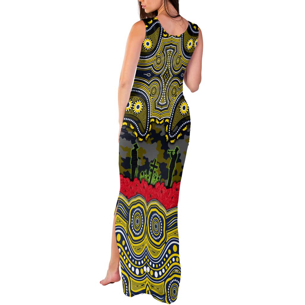 ANZAC Day North Queensland Cowboys Tank Maxi Dress Military Memorial Aboriginal Indigenous Art