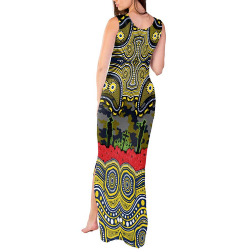 ANZAC Day North Queensland Cowboys Tank Maxi Dress Military Memorial Aboriginal Indigenous Art