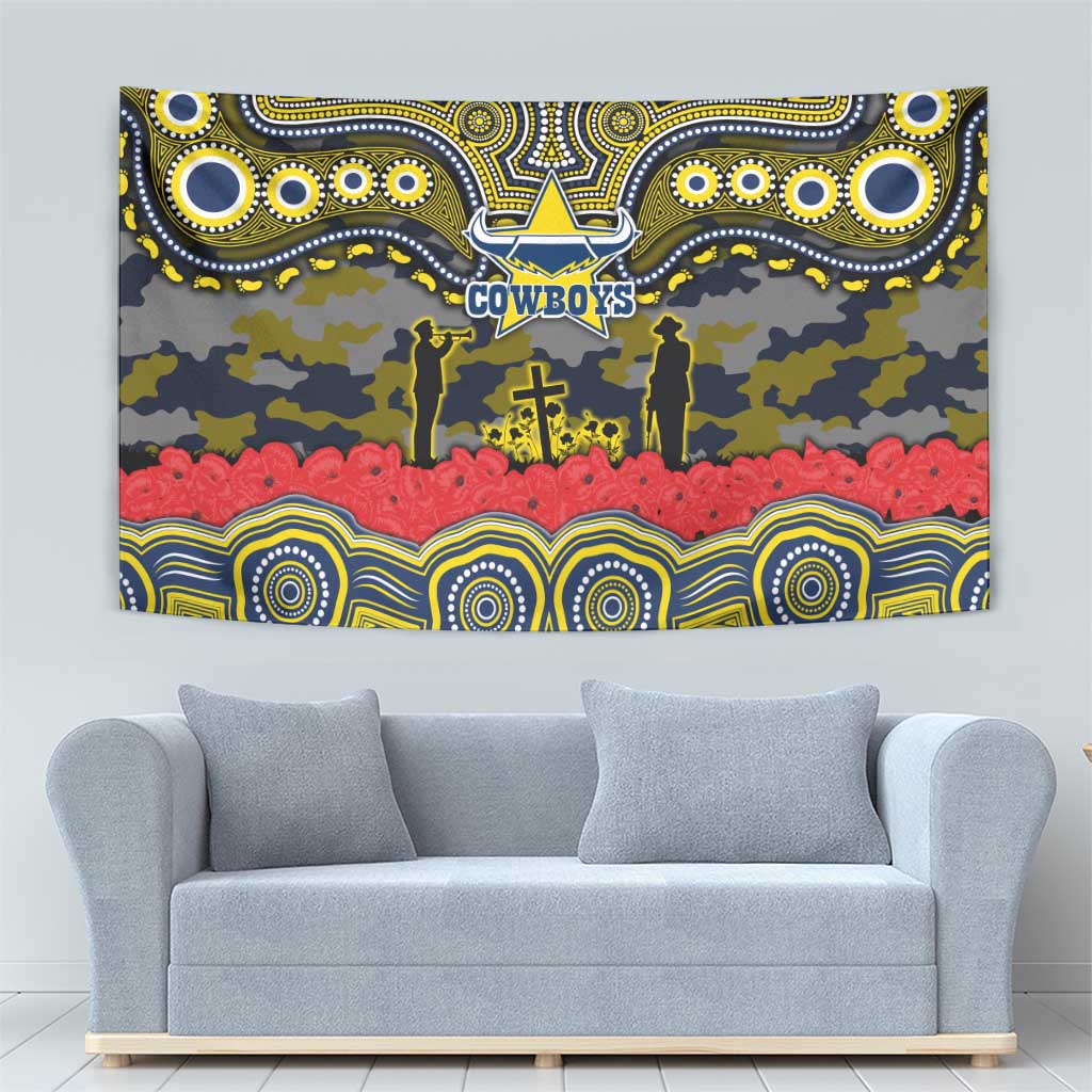 ANZAC Day North Queensland Cowboys Tapestry Military Memorial Aboriginal Indigenous Art