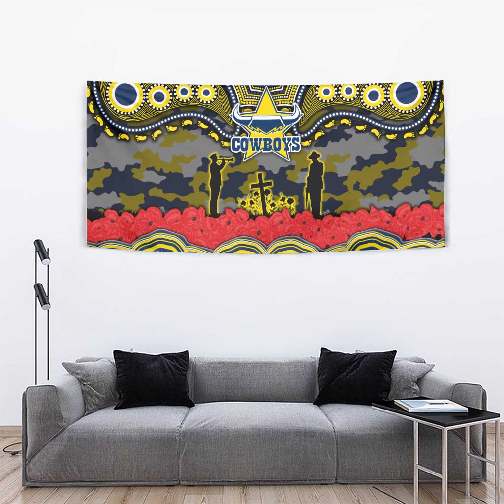 ANZAC Day North Queensland Cowboys Tapestry Military Memorial Aboriginal Indigenous Art