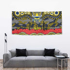 ANZAC Day North Queensland Cowboys Tapestry Military Memorial Aboriginal Indigenous Art