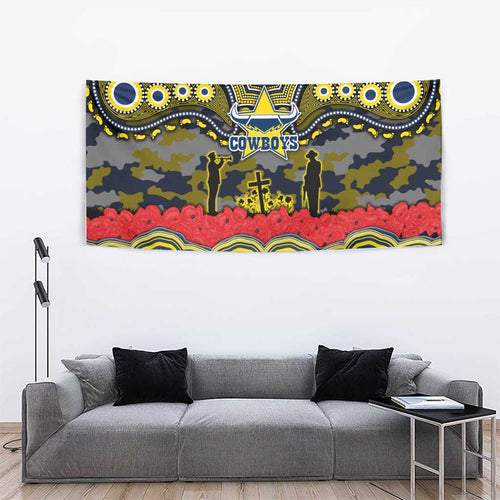 ANZAC Day North Queensland Cowboys Tapestry Military Memorial Aboriginal Indigenous Art