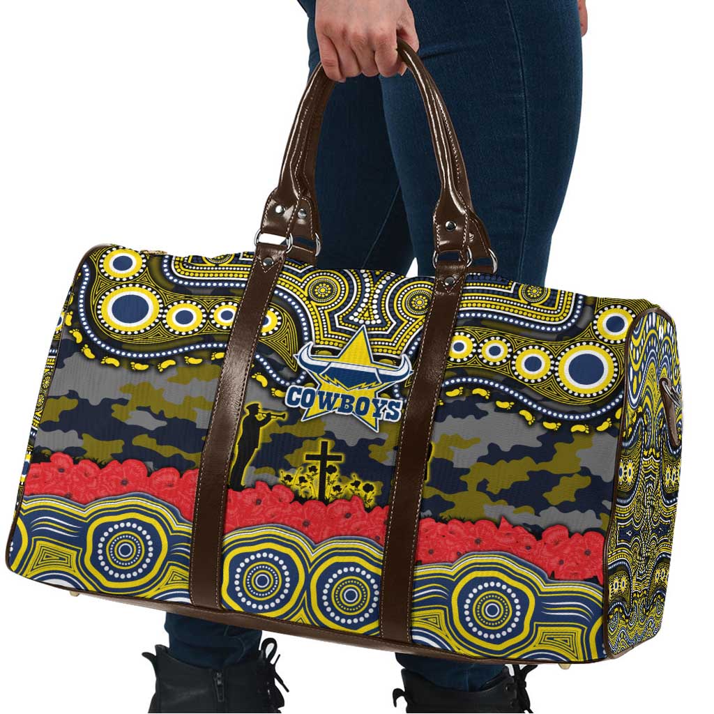 ANZAC Day North Queensland Cowboys Travel Bag Military Memorial Aboriginal Indigenous Art