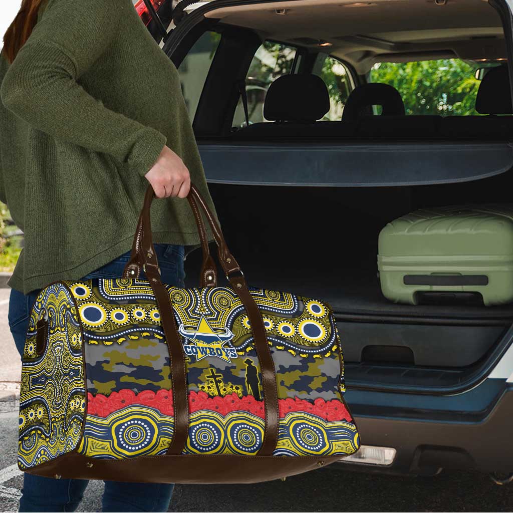 ANZAC Day North Queensland Cowboys Travel Bag Military Memorial Aboriginal Indigenous Art