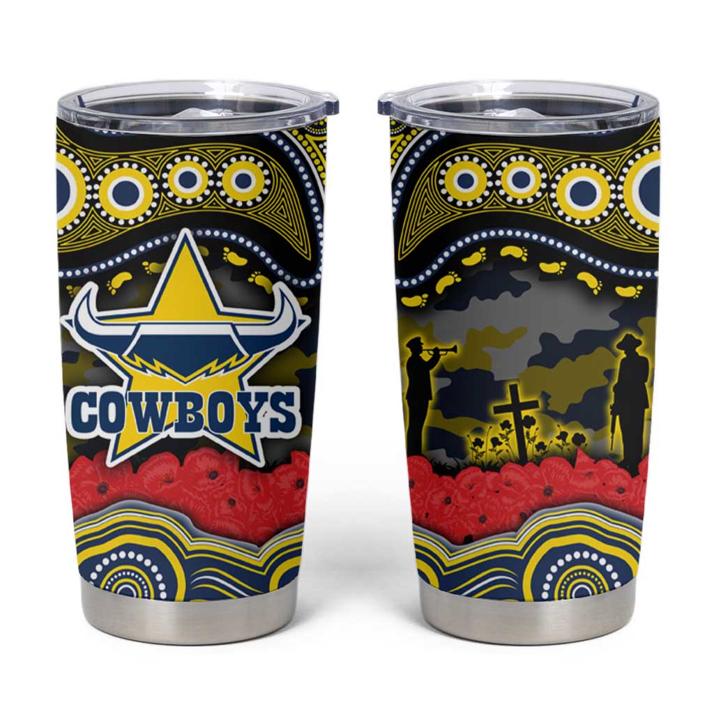 ANZAC Day North Queensland Cowboys Tumbler Cup Military Memorial Aboriginal Indigenous Art
