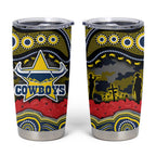 ANZAC Day North Queensland Cowboys Tumbler Cup Military Memorial Aboriginal Indigenous Art