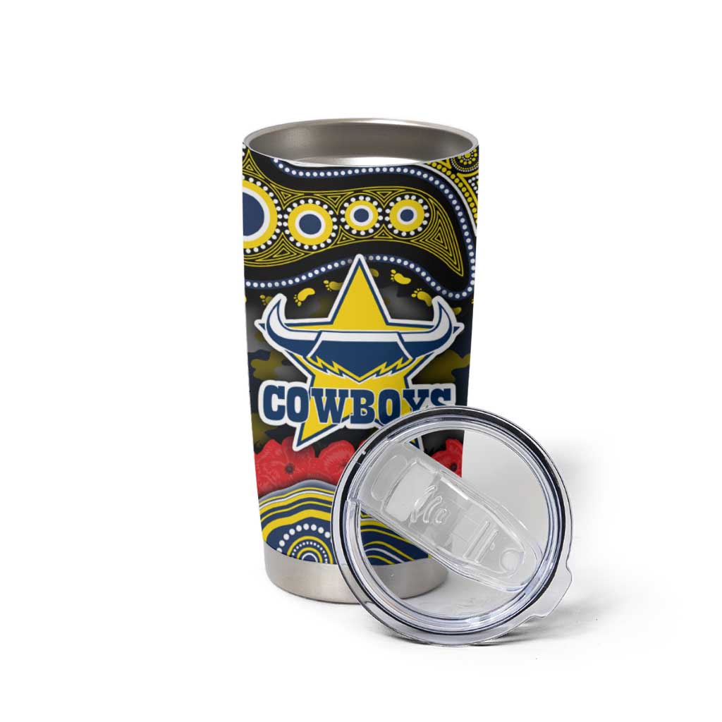 ANZAC Day North Queensland Cowboys Tumbler Cup Military Memorial Aboriginal Indigenous Art