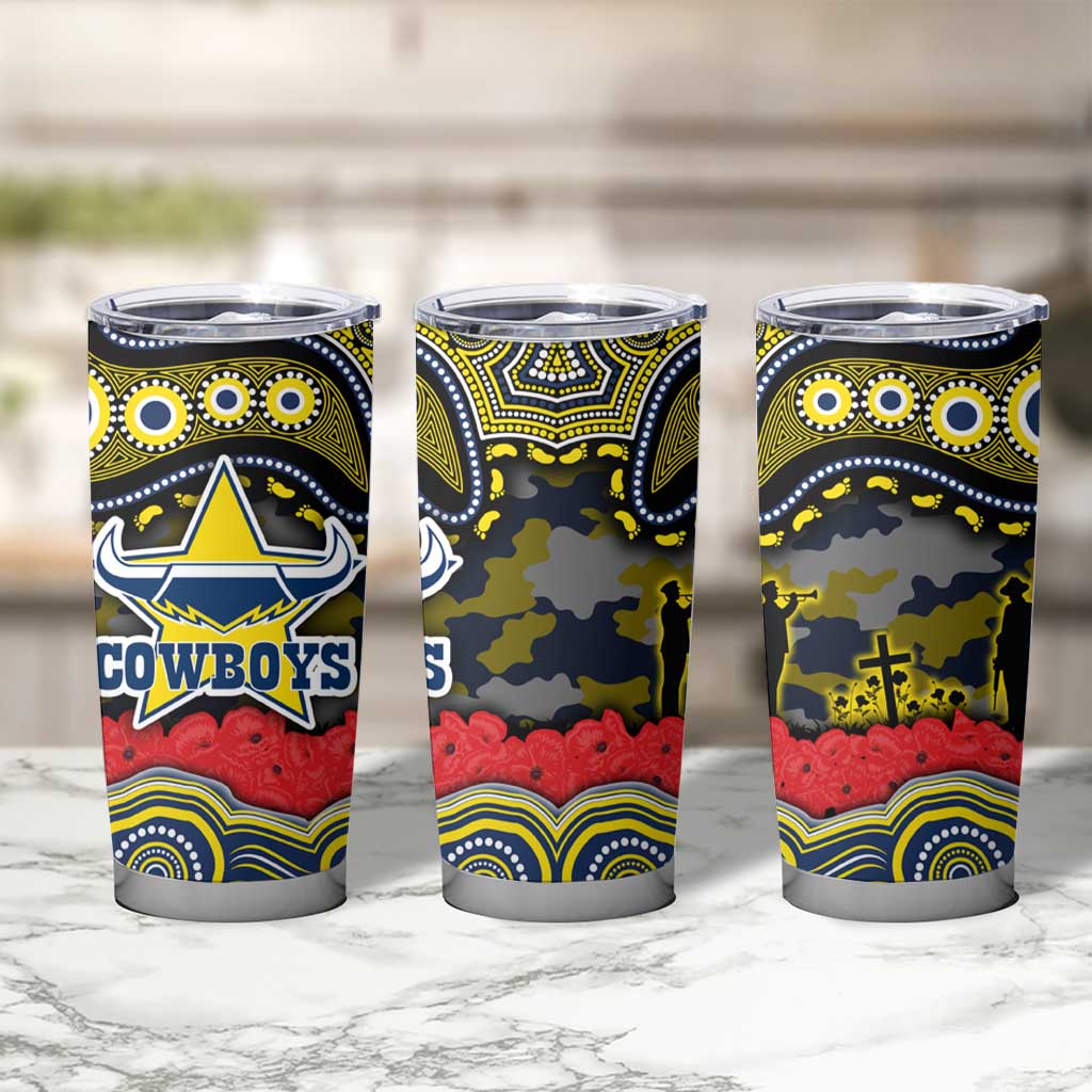 ANZAC Day North Queensland Cowboys Tumbler Cup Military Memorial Aboriginal Indigenous Art