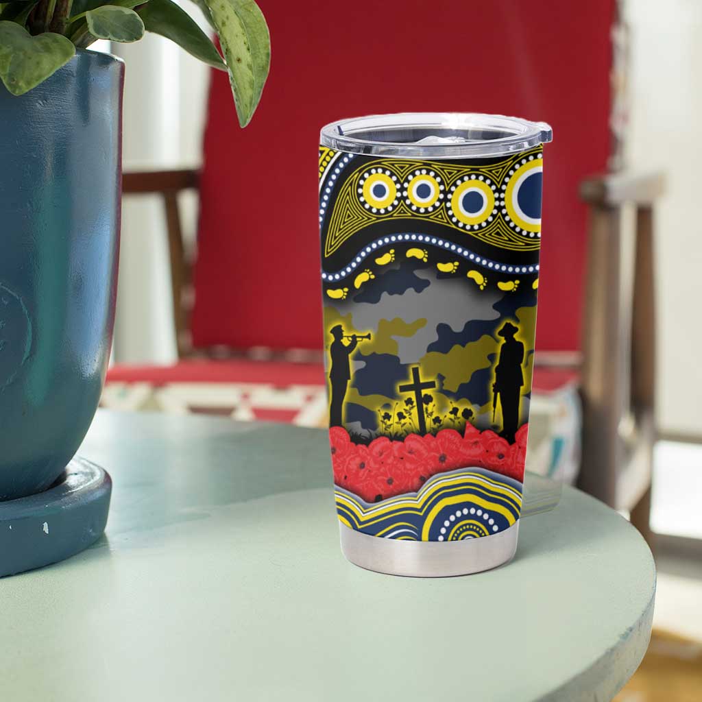 ANZAC Day North Queensland Cowboys Tumbler Cup Military Memorial Aboriginal Indigenous Art