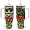 ANZAC Day North Queensland Cowboys Tumbler With Handle Military Memorial Aboriginal Indigenous Art