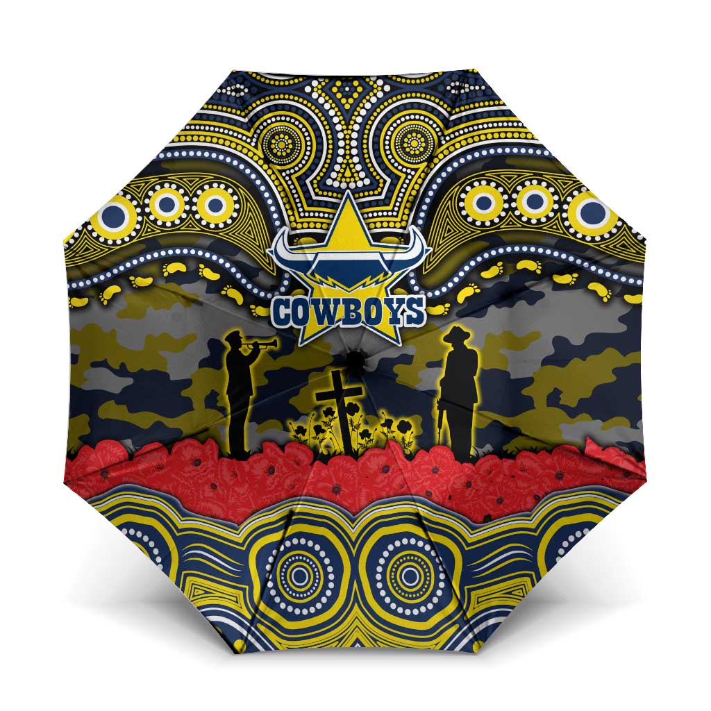 ANZAC Day North Queensland Cowboys Umbrella Military Memorial Aboriginal Indigenous Art