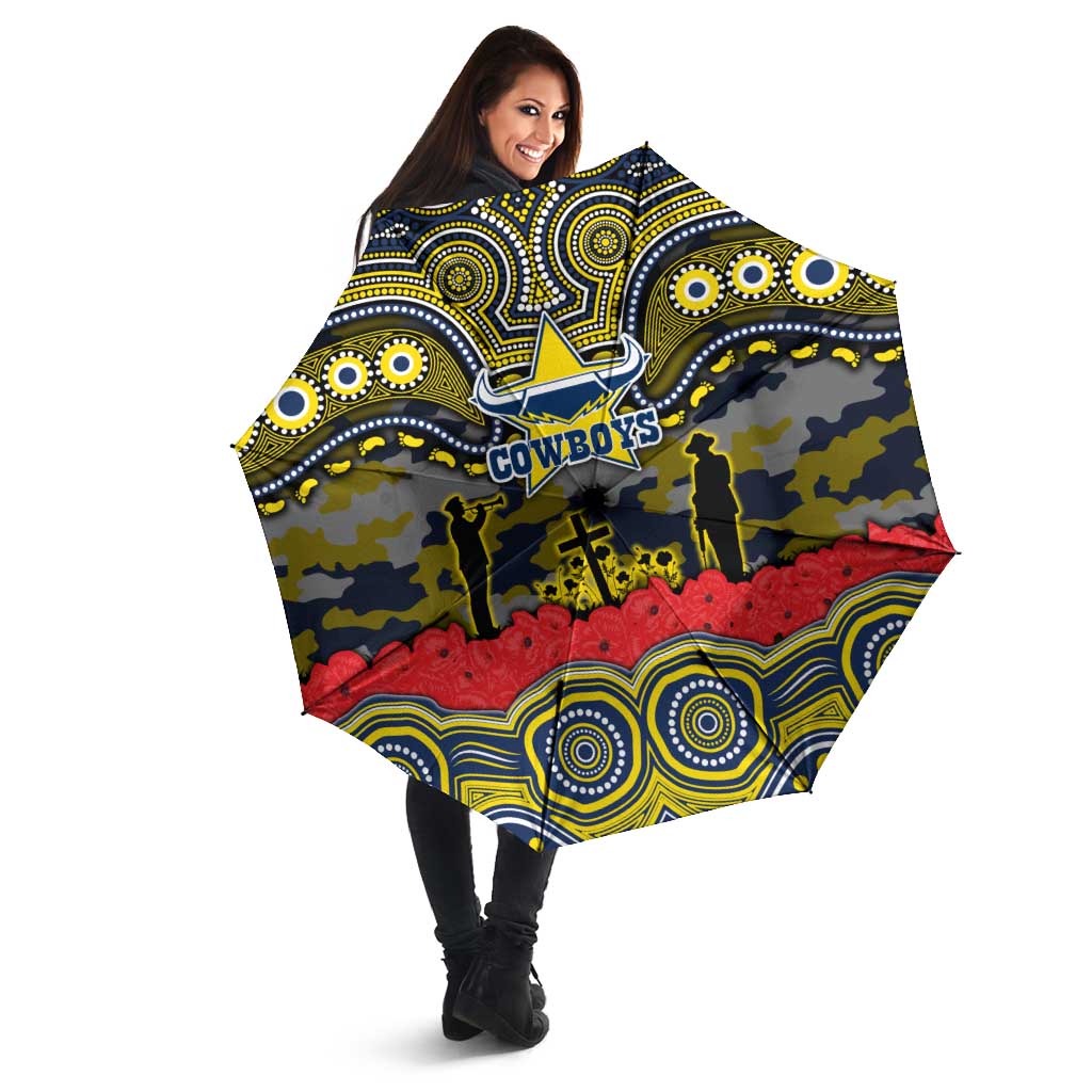 ANZAC Day North Queensland Cowboys Umbrella Military Memorial Aboriginal Indigenous Art