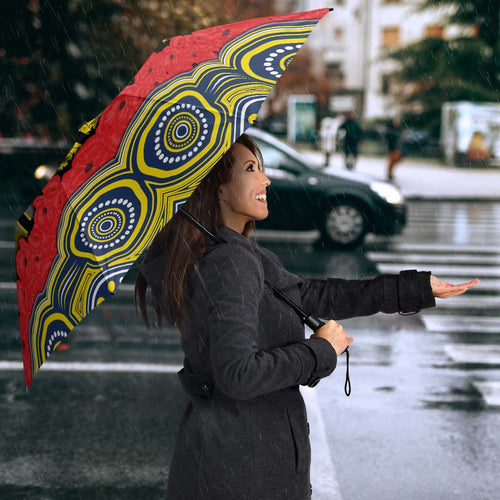 ANZAC Day North Queensland Cowboys Umbrella Military Memorial Aboriginal Indigenous Art