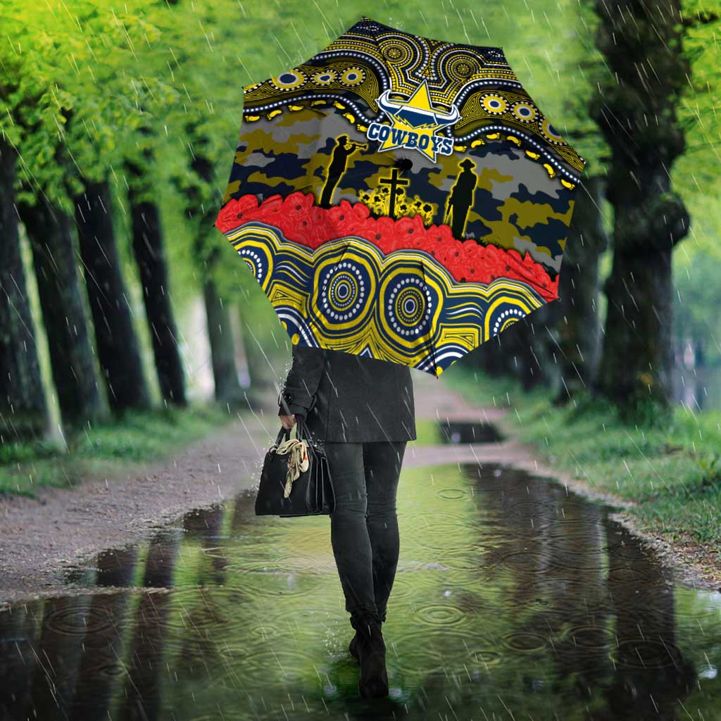 ANZAC Day North Queensland Cowboys Umbrella Military Memorial Aboriginal Indigenous Art