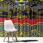 ANZAC Day North Queensland Cowboys Window Curtain Military Memorial Aboriginal Indigenous Art
