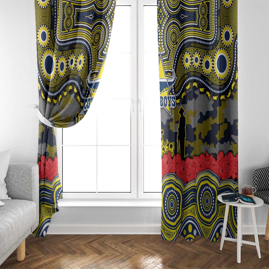 ANZAC Day North Queensland Cowboys Window Curtain Military Memorial Aboriginal Indigenous Art