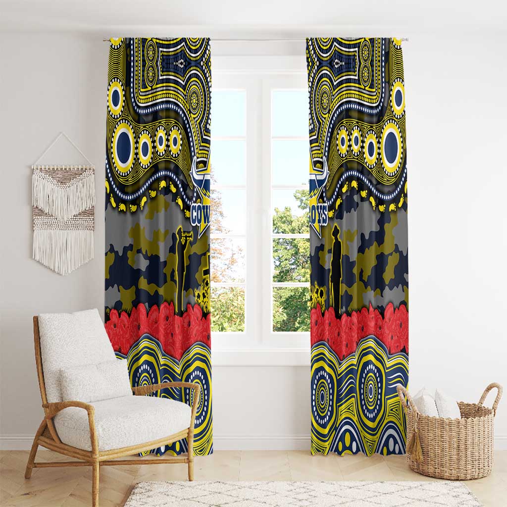 ANZAC Day North Queensland Cowboys Window Curtain Military Memorial Aboriginal Indigenous Art