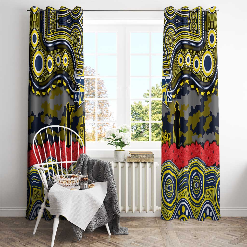 ANZAC Day North Queensland Cowboys Window Curtain Military Memorial Aboriginal Indigenous Art