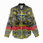 ANZAC Day North Queensland Cowboys Women Casual Shirt Military Memorial Aboriginal Indigenous Art