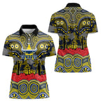 ANZAC Day North Queensland Cowboys Women Polo Shirt Military Memorial Aboriginal Indigenous Art