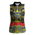 ANZAC Day North Queensland Cowboys Women Sleeveless Polo Shirt Military Memorial Aboriginal Indigenous Art