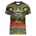 ANZAC Day North Queensland Cowboys Women V-Neck T-Shirt Military Memorial Aboriginal Indigenous Art
