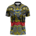 ANZAC Day North Queensland Cowboys Zipper Polo Shirt Military Memorial Aboriginal Indigenous Art