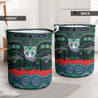ANZAC Day New Zealand Warriors Laundry Basket Military Memorial Aboriginal Indigenous Art