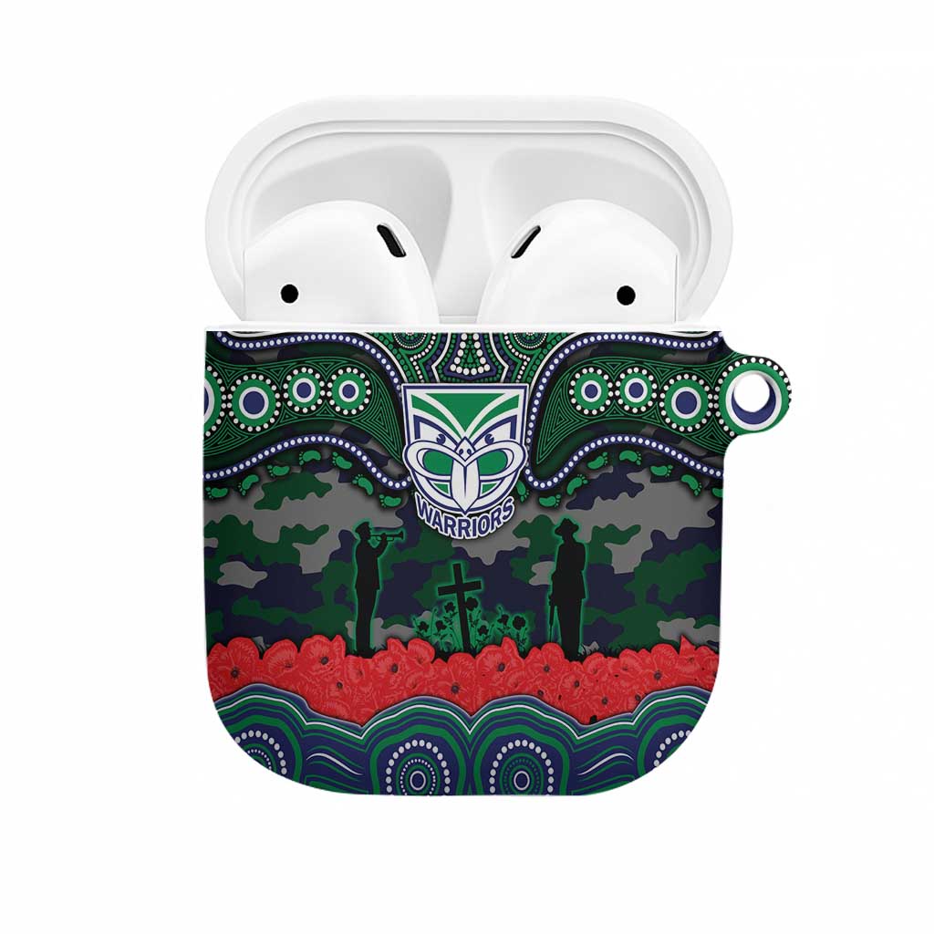 ANZAC Day New Zealand Warriors AirPods Case Military Memorial Aboriginal Indigenous Art