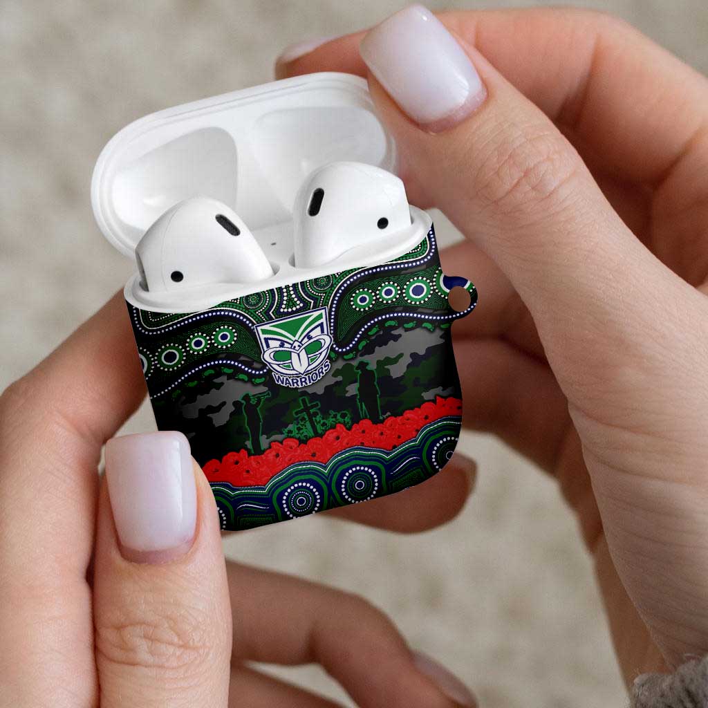 ANZAC Day New Zealand Warriors AirPods Case Military Memorial Aboriginal Indigenous Art
