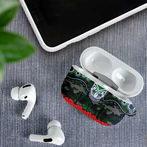 ANZAC Day New Zealand Warriors AirPods Case Military Memorial Aboriginal Indigenous Art