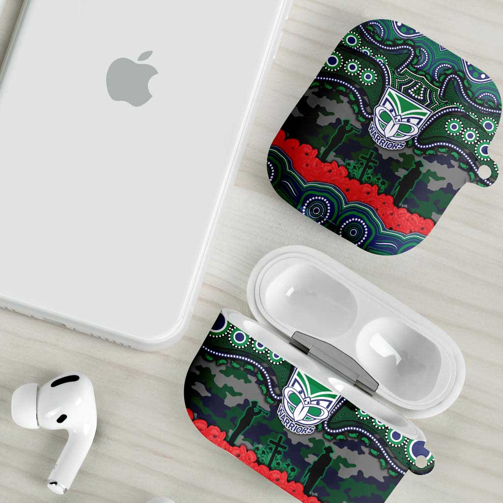 ANZAC Day New Zealand Warriors AirPods Case Military Memorial Aboriginal Indigenous Art
