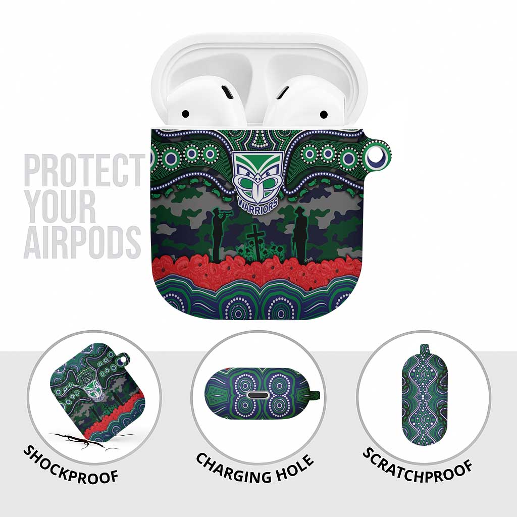 ANZAC Day New Zealand Warriors AirPods Case Military Memorial Aboriginal Indigenous Art