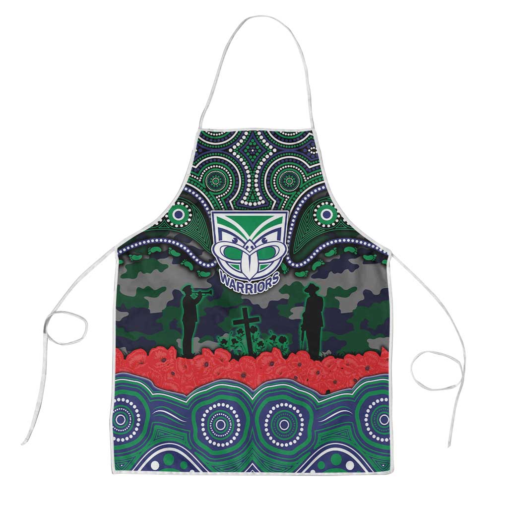 ANZAC Day New Zealand Warriors Apron Military Memorial Aboriginal Indigenous Art