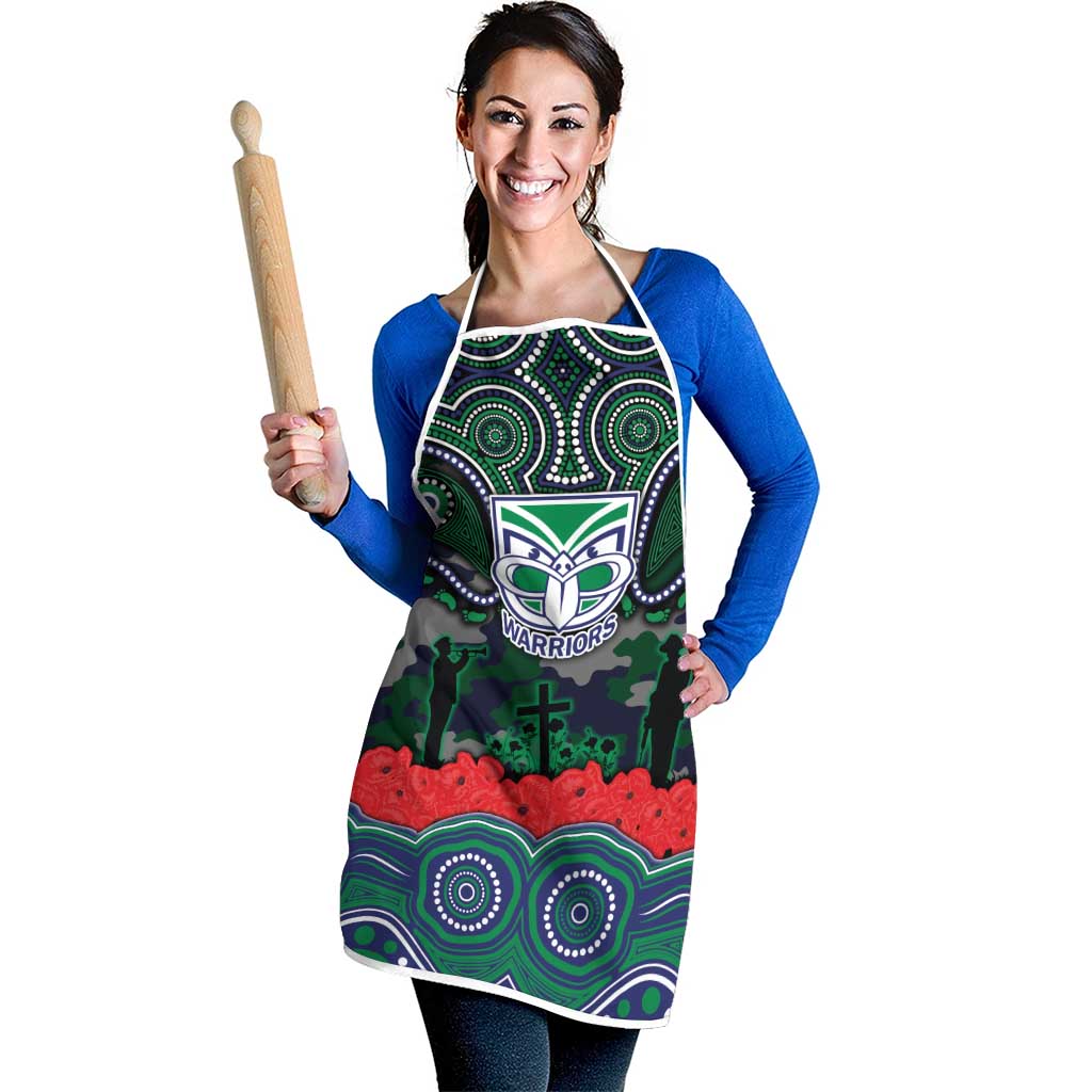 ANZAC Day New Zealand Warriors Apron Military Memorial Aboriginal Indigenous Art