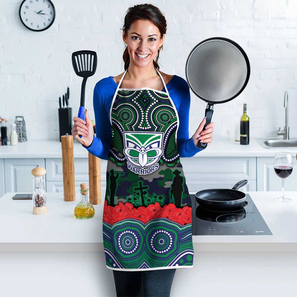 ANZAC Day New Zealand Warriors Apron Military Memorial Aboriginal Indigenous Art