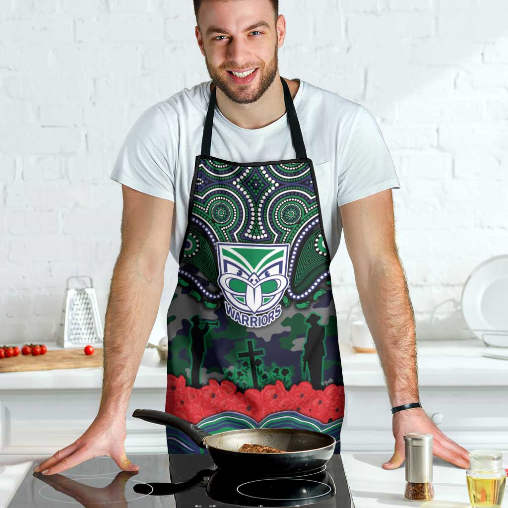 ANZAC Day New Zealand Warriors Apron Military Memorial Aboriginal Indigenous Art