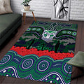 ANZAC Day New Zealand Warriors Area Rug Military Memorial Aboriginal Indigenous Art
