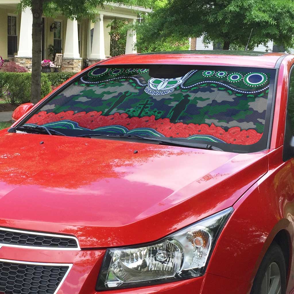 ANZAC Day New Zealand Warriors Auto Sun Shade Military Memorial Aboriginal Indigenous Art